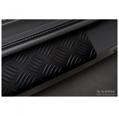 Protector de parachoques trasero de aluminio negro mate adecuado para Opel Movano / Renault Master II 2010-2018 y 2018-2021 'Rif