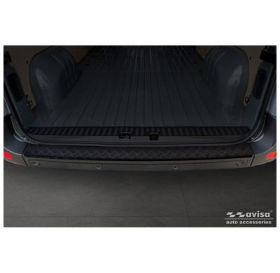 Protector de parachoques trasero de aluminio negro mate adecuado para Opel Movano / Renault Master II / Nissan NV400 2010-2018 y