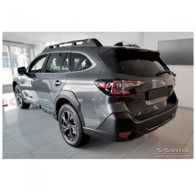 Protector de parachoques trasero de acero inoxidable para Subaru Outback (BT) 2020- 'Ribs'.