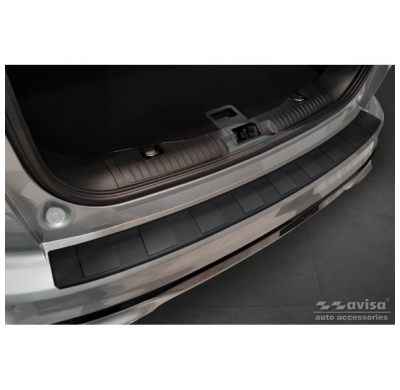 Protector de parachoques trasero de acero inoxidable negro mate adecuado para Ford Kuga III ST-Line/Vignale/Hybrid ST-Line 2019-