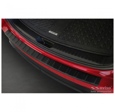 Protector de parachoques trasero de acero inoxidable negro mate adecuado para Mazda CX5 II 2017- 'Ribs'