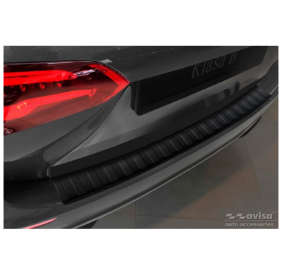 Protector de parachoques trasero de acero inoxidable negro mate para Mercedes Clase B III W247 / AMG 2018-