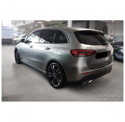 Protector de parachoques trasero de acero inoxidable negro mate para Mercedes Clase B III W247 / AMG 2018-