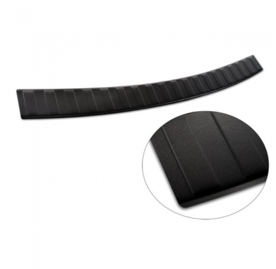 Protector de parachoques trasero en acero inoxidable negro mate para Seat Alhambra y Volkswagen Sharan II 2010- 'Ribs'.