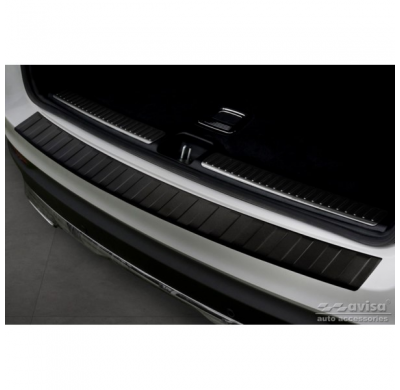 Protector de parachoques trasero de acero inoxidable negro mate para Mercedes GLC 5 puertas 2015-2019 y FL 2019- 'Ribs'.