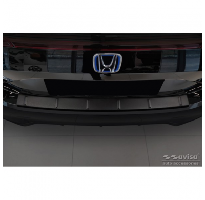 Protector de parachoques trasero en acero inoxidable negro mate para Honda Civic XI HB 2022- 'Ribs'.