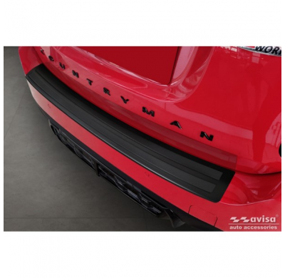 Protector de parachoques trasero de acero inoxidable negro mate apto para Mini Countryman F60 FL 2020-