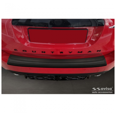 Protector de parachoques trasero de acero inoxidable negro mate apto para Mini Countryman F60 FL 2020-