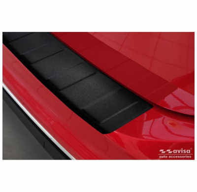 Protector de parachoques trasero de acero inoxidable negro mate apto para Volkswagen Tiguan II / Allspace incl. Estiramiento fac