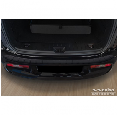 Protector de parachoques trasero de acero inoxidable negro mate adecuado para BMW i3 (i01) Facelift 2017-2022 'Ribs'