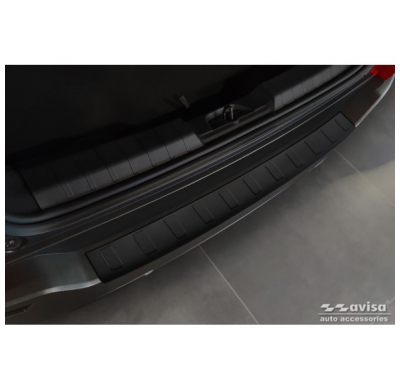 Protector de parachoques trasero de acero inoxidable negro mate apto para Jeep Avenger + EV 2023- 'Ribs'