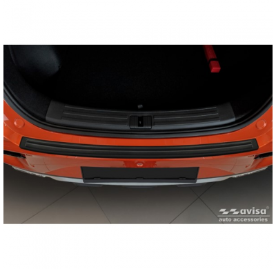 Protector de parachoques trasero de acero inoxidable negro mate apto para MG ZS FL 2019- 'Lines'