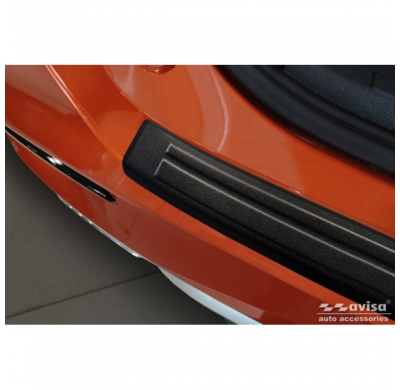 Protector de parachoques trasero de acero inoxidable negro mate apto para MG ZS FL 2019- 'Lines'