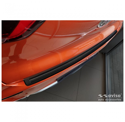 Protector de parachoques trasero de acero inoxidable negro mate apto para MG ZS FL 2019- 'Lines'