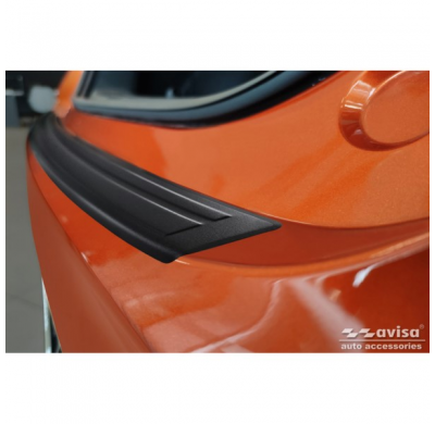 Protector de parachoques trasero de acero inoxidable negro mate apto para MG ZS FL 2019- 'Lines'