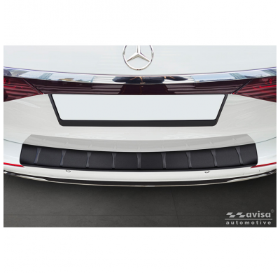 Protector de parachoques trasero de acero inoxidable negro mate apto para Mercedes Clase E (S214) Estate 2023 - 'Ribs'