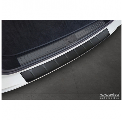 Protector de parachoques trasero de acero inoxidable negro mate apto para Mercedes Clase E (S214) Estate 2023 - 'Ribs'