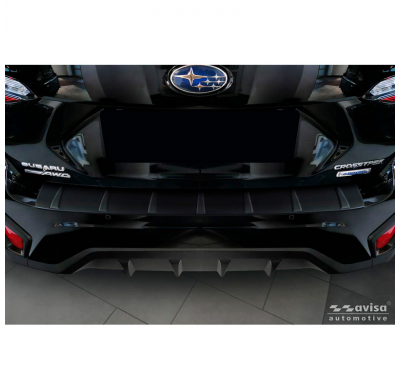 Protector de parachoques trasero de acero inoxidable negro mate Avisa compatible con Subaru Crosstrek III 2023 - 'Ribs'