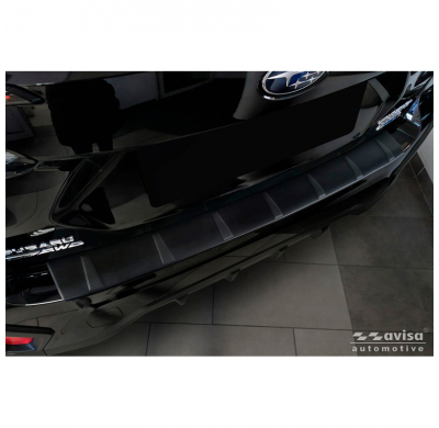 Protector de parachoques trasero de acero inoxidable negro mate Avisa compatible con Subaru Crosstrek III 2023 - 'Ribs'