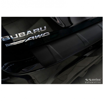 Protector de parachoques trasero de acero inoxidable negro mate Avisa compatible con Subaru Crosstrek III 2023 - 'Ribs'