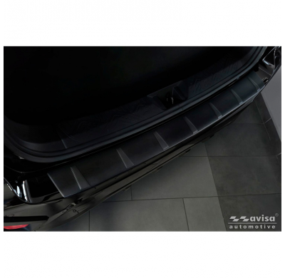 Protector de parachoques trasero de acero inoxidable negro mate Avisa compatible con Subaru Crosstrek III 2023 - 'Ribs'