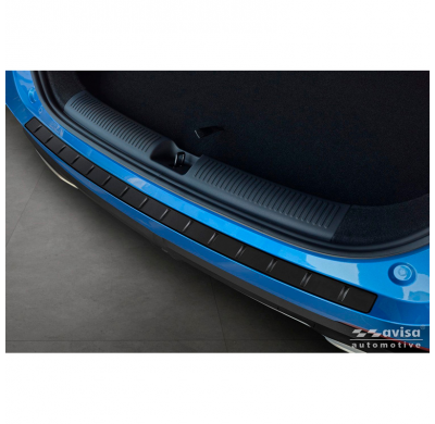 Protector de parachoques trasero de acero inoxidable negro mate Avisa adecuado para MG ZS II 2024 - 'Ribs'