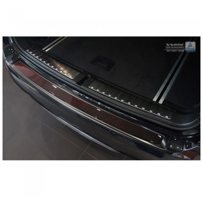 Protector De Paragolpes Trasero Acero Inox 'Deluxe' Bmw X3 F25 2014-2017 Negro Mirror/Rojo-Negro Carbon