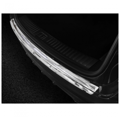 Protector De Paragolpes Trasero Acero Inox 'Deluxe' Porsche Cayenne Iii 2017- 'Performance' Plata Mirror/Plata Carbon