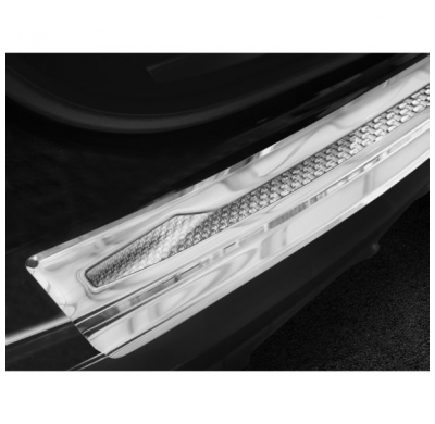 Protector De Paragolpes Trasero Acero Inox 'Deluxe' Porsche Cayenne Iii 2017- 'Performance' Plata Mirror/Plata Carbon