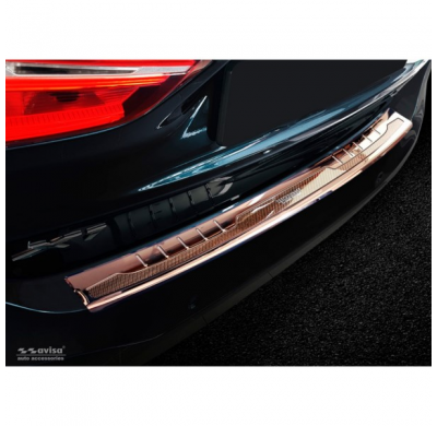 Protector De Paragolpes Trasero Acero Inox 'Deluxe' Bmw X1 F48 2015- 'Performance' Copper Mirror/Copper Carbon