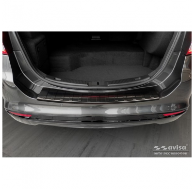 Protector de parachoques trasero de acero inoxidable negro adecuado para Ford Mondeo V Hatchback / Sedan 2014-2019 y FL 2019- 'R