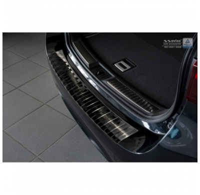 Protector negro acero paragolpes trasero Toyota Avensis III Facelift 2015- 'Ribs'