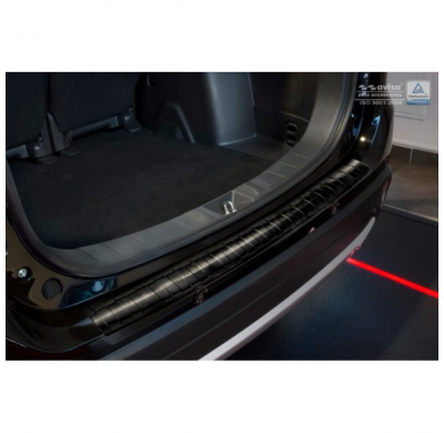 Protector negro acero paragolpes trasero Mitsubishi Outlander III Facelift 2015- 'RIbs'