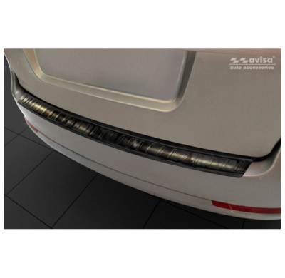 Protector negro acero paragolpes trasero Skoda Octavia II Combi 2004-2013 'Ribs'