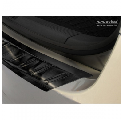 Protector negro acero paragolpes trasero Skoda Octavia II Combi 2004-2013 'Ribs'