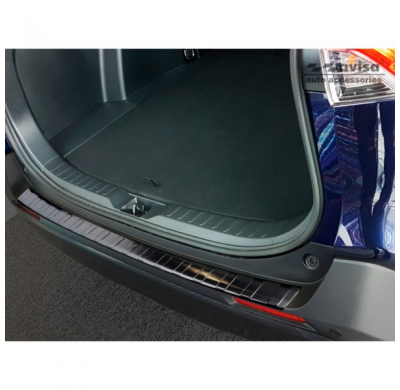 Protector negro acero paragolpes trasero Toyota RAV4 (5th Gen.) 2018- 'Ribs'