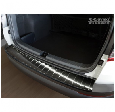 Protector negro acero paragolpes trasero Skoda Karoq 2017- 'Ribs'