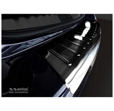 Protector negro acero paragolpes trasero Peugeot 508 II SW 2019- 'Ribs'