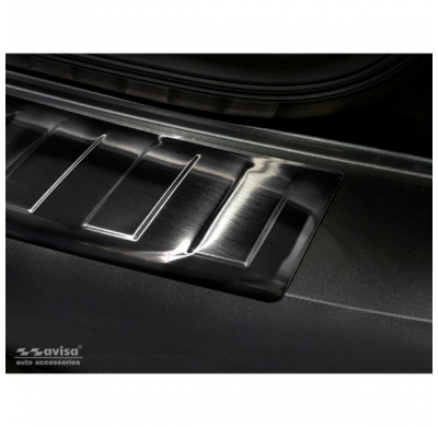 Protector Trasero De Paragolpes Acero Negro Para Volkswagen Caddy 2004-2015 & Fl 2015- 'Ribs'