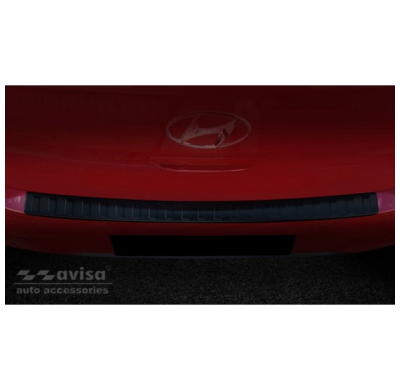 Protector De Parachoques Trasero De Acero Inoxidable Negro Valido Para Hyundai I10 Hb 5 Puertas 2019- 'Ribs'