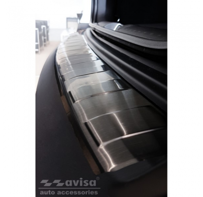 Protector Trasero De Paragolpes Acero Negro Para Jeep Cherokee V Fl 2018- 'Ribs'