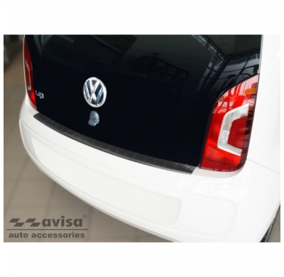 Protector De Parachoques Trasero De Acero Inoxidable Negro Valido Para Volkswagen Up! 3/5 Puertas 2012-2016 Y Fl 2016- 'Ribs'