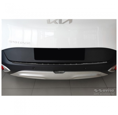 Protector de parachoques trasero de acero inoxidable negro para Kia Sportage V 2021- 'Ribs'