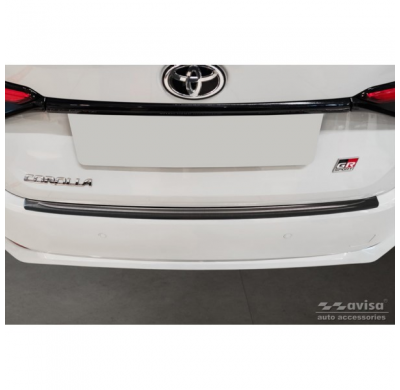 Protector de parachoques trasero de acero inoxidable negro para Toyota Corolla XII Sedan 2019-