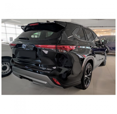 Protector de parachoques trasero en acero inoxidable negro para Toyota Highlander (XU70) 2020- 'Hybrid'.