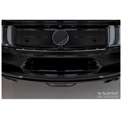 Protector de parachoques trasero de acero inoxidable negro adecuado para Ford Mustang VI Coupé 2015-2017 y FL 2017 - incl. GT 'C