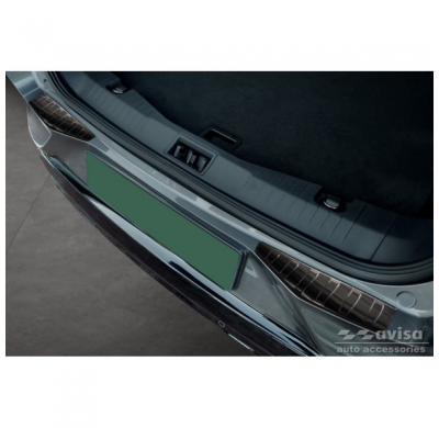 Protector de paragolpes trasero de acero inoxidable negro valido para Ford Mustang Mach-E 2020- 'Ribs' (2-Piezas)