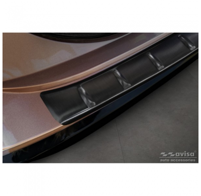 Protector de paragolpes trasero de acero inoxidable negro apto para Nissan Ariya 2022- 'Ribs'