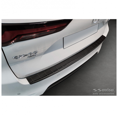 Protector de paragolpes trasero de acero inoxidable negro apto para Mazda CX-60 2022- 'Ribs' AVISA