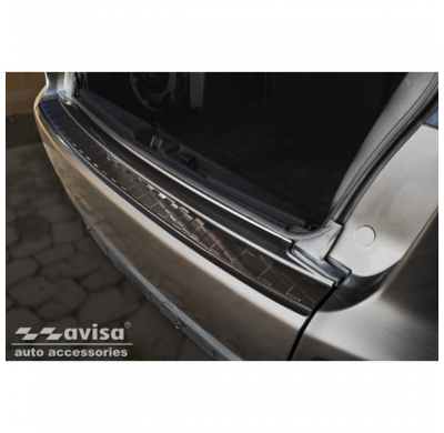 Protector de parachoques trasero de acero inoxidable negro adecuado para Mitsubishi Outlander II / Citroën C-Crosser / Peugeot 4